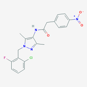 N-[1-(2-chloro-6-fluorobenzyl)-3,5-dimethyl-1H-pyrazol-4-yl]-2-(4-nitrophenyl)acetamide
