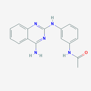 molecular formula C16H15N5O B4461220 N-{3-[(4-amino-2-quinazolinyl)amino]phenyl}acetamide 