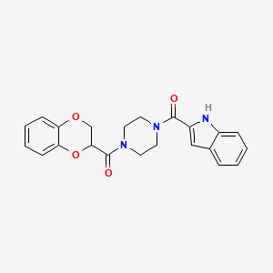 2-{[4-(2,3-dihydro-1,4-benzodioxin-2-ylcarbonyl)-1-piperazinyl]carbonyl}-1H-indole