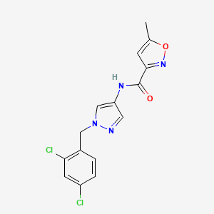 molecular formula C15H12Cl2N4O2 B4461243 N-[1-(2,4-dichlorobenzyl)-1H-pyrazol-4-yl]-5-methyl-3-isoxazolecarboxamide 