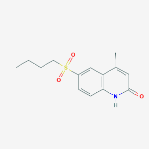 molecular formula C14H17NO3S B4461249 6-(butylsulfonyl)-4-methyl-2(1H)-quinolinone 