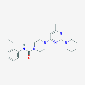 N-(2-ethylphenyl)-4-[6-methyl-2-(1-piperidinyl)-4-pyrimidinyl]-1-piperazinecarboxamide
