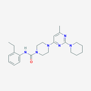 molecular formula C23H32N6O B4461256 N-(2-ethylphenyl)-4-[6-methyl-2-(1-piperidinyl)-4-pyrimidinyl]-1-piperazinecarboxamide 