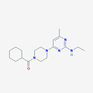 4-[4-(cyclohexylcarbonyl)-1-piperazinyl]-N-ethyl-6-methyl-2-pyrimidinamine