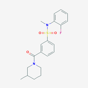 N-(2-fluorophenyl)-N-methyl-3-[(3-methyl-1-piperidinyl)carbonyl]benzenesulfonamide
