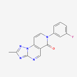 molecular formula C15H10FN5O B4461290 7-(3-fluorophenyl)-2-methylpyrido[3,4-e][1,2,4]triazolo[1,5-a]pyrimidin-6(7H)-one 