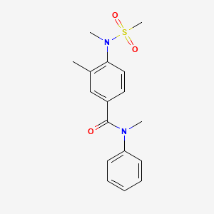 molecular formula C17H20N2O3S B4461292 N,3-dimethyl-4-[methyl(methylsulfonyl)amino]-N-phenylbenzamide 