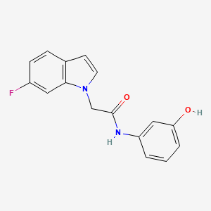 molecular formula C16H13FN2O2 B4461317 2-(6-fluoro-1H-indol-1-yl)-N-(3-hydroxyphenyl)acetamide 