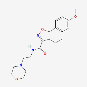 molecular formula C19H23N3O4 B4461325 7-methoxy-N-[2-(4-morpholinyl)ethyl]-4,5-dihydronaphtho[2,1-d]isoxazole-3-carboxamide 