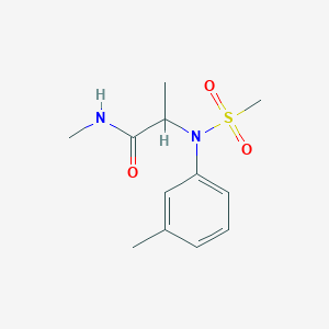 molecular formula C12H18N2O3S B4461331 N~1~-methyl-N~2~-(3-methylphenyl)-N~2~-(methylsulfonyl)alaninamide 