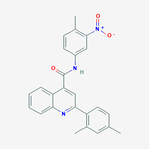 molecular formula C25H21N3O3 B446139 2-(2,4-dimethylphenyl)-N-(4-methyl-3-nitrophenyl)quinoline-4-carboxamide 