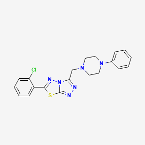 molecular formula C20H19ClN6S B4461406 6-(2-chlorophenyl)-3-[(4-phenyl-1-piperazinyl)methyl][1,2,4]triazolo[3,4-b][1,3,4]thiadiazole 
