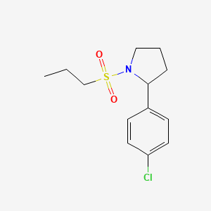 molecular formula C13H18ClNO2S B4461441 2-(4-chlorophenyl)-1-(propylsulfonyl)pyrrolidine 