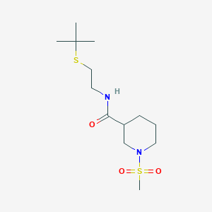 molecular formula C13H26N2O3S2 B4461453 N-[2-(tert-butylthio)ethyl]-1-(methylsulfonyl)-3-piperidinecarboxamide 