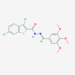 3,6-dichloro-N'-(3,4,5-trimethoxybenzylidene)-1-benzothiophene-2-carbohydrazide