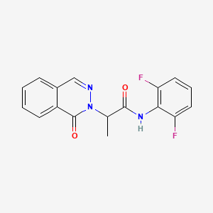 molecular formula C17H13F2N3O2 B4461488 N-(2,6-difluorophenyl)-2-(1-oxo-2(1H)-phthalazinyl)propanamide 