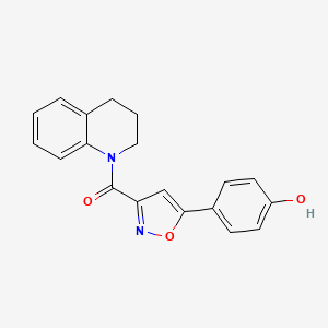 molecular formula C19H16N2O3 B4461492 4-[3-(3,4-dihydro-1(2H)-quinolinylcarbonyl)-5-isoxazolyl]phenol 