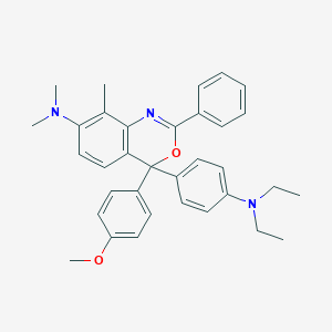 B044615 4-[4-(Diethylamino)phenyl]-4-(4-methoxyphenyl)-N,N,8-trimethyl-2-phenyl-4H-3,1-benzoxazin-7-amine CAS No. 113915-55-2