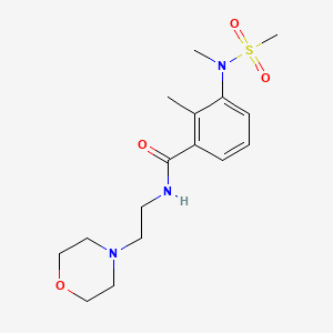 molecular formula C16H25N3O4S B4461506 2-methyl-3-[methyl(methylsulfonyl)amino]-N-[2-(4-morpholinyl)ethyl]benzamide 