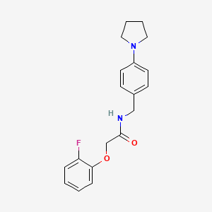 molecular formula C19H21FN2O2 B4461529 2-(2-fluorophenoxy)-N-[4-(1-pyrrolidinyl)benzyl]acetamide 