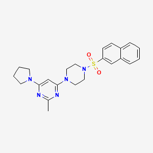 2-methyl-4-[4-(2-naphthylsulfonyl)-1-piperazinyl]-6-(1-pyrrolidinyl)pyrimidine