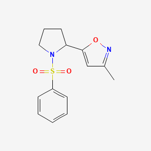 3-methyl-5-[1-(phenylsulfonyl)-2-pyrrolidinyl]isoxazole