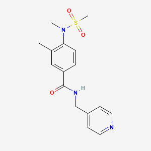 molecular formula C16H19N3O3S B4461577 3-methyl-4-[methyl(methylsulfonyl)amino]-N-(4-pyridinylmethyl)benzamide 