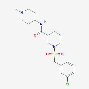 1-[(3-chlorobenzyl)sulfonyl]-N-(1-methyl-4-piperidinyl)-3-piperidinecarboxamide