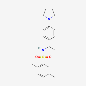 2,5-dimethyl-N-{1-[4-(1-pyrrolidinyl)phenyl]ethyl}benzenesulfonamide