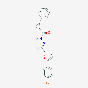 molecular formula C21H17BrN2O2 B446161 N'-{[5-(4-bromophenyl)-2-furyl]methylene}-2-phenylcyclopropanecarbohydrazide 