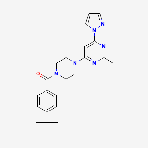 4-[4-(4-tert-butylbenzoyl)-1-piperazinyl]-2-methyl-6-(1H-pyrazol-1-yl)pyrimidine