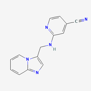 molecular formula C14H11N5 B4461621 2-[(imidazo[1,2-a]pyridin-3-ylmethyl)amino]isonicotinonitrile 