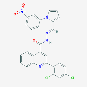 molecular formula C27H17Cl2N5O3 B446163 2-(2,4-dichlorophenyl)-N'-[(1-{3-nitrophenyl}-1H-pyrrol-2-yl)methylene]-4-quinolinecarbohydrazide 