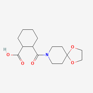 molecular formula C15H23NO5 B4461630 2-(1,4-dioxa-8-azaspiro[4.5]dec-8-ylcarbonyl)cyclohexanecarboxylic acid 