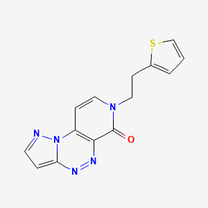 molecular formula C14H11N5OS B4461640 7-[2-(2-thienyl)ethyl]pyrazolo[5,1-c]pyrido[4,3-e][1,2,4]triazin-6(7H)-one 