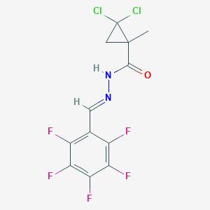 molecular formula C12H7Cl2F5N2O B446165 2,2-dichloro-1-methyl-N'-(2,3,4,5,6-pentafluorobenzylidene)cyclopropanecarbohydrazide 