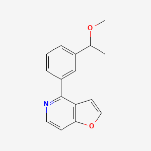 molecular formula C16H15NO2 B4461665 4-[3-(1-methoxyethyl)phenyl]furo[3,2-c]pyridine 