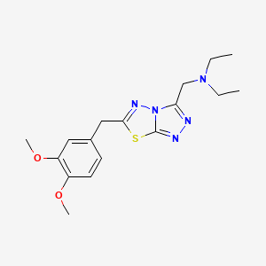 N-{[6-(3,4-dimethoxybenzyl)[1,2,4]triazolo[3,4-b][1,3,4]thiadiazol-3-yl]methyl}-N-ethylethanamine