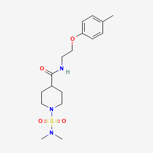 molecular formula C17H27N3O4S B4461713 1-[(dimethylamino)sulfonyl]-N-[2-(4-methylphenoxy)ethyl]-4-piperidinecarboxamide 