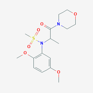 molecular formula C16H24N2O6S B4461724 N-(2,5-dimethoxyphenyl)-N-[1-methyl-2-(4-morpholinyl)-2-oxoethyl]methanesulfonamide 