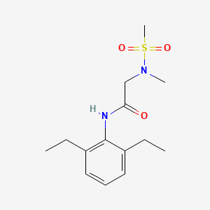 molecular formula C14H22N2O3S B4461737 N~1~-(2,6-diethylphenyl)-N~2~-methyl-N~2~-(methylsulfonyl)glycinamide 