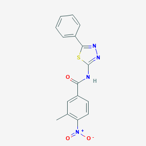 3-methyl-4-nitro-N-(5-phenyl-1,3,4-thiadiazol-2-yl)benzamide