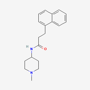 molecular formula C19H24N2O B4461795 N-(1-methyl-4-piperidinyl)-3-(1-naphthyl)propanamide 