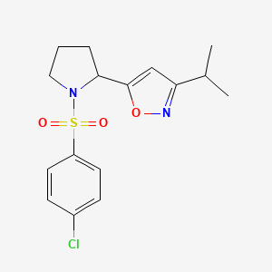 5-{1-[(4-chlorophenyl)sulfonyl]-2-pyrrolidinyl}-3-isopropylisoxazole