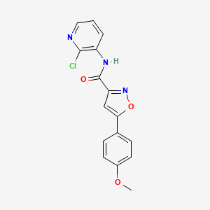 molecular formula C16H12ClN3O3 B4461806 N-(2-chloro-3-pyridinyl)-5-(4-methoxyphenyl)-3-isoxazolecarboxamide 