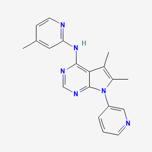 5,6-dimethyl-N-(4-methyl-2-pyridinyl)-7-(3-pyridinyl)-7H-pyrrolo[2,3-d]pyrimidin-4-amine