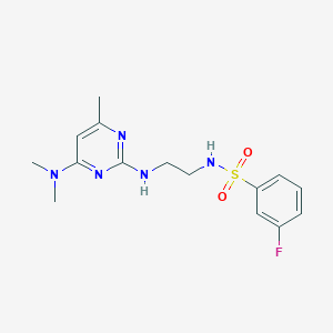 N-(2-{[4-(dimethylamino)-6-methyl-2-pyrimidinyl]amino}ethyl)-3-fluorobenzenesulfonamide