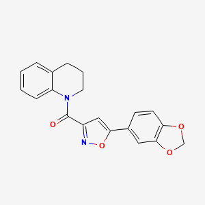 1-{[5-(1,3-benzodioxol-5-yl)-3-isoxazolyl]carbonyl}-1,2,3,4-tetrahydroquinoline