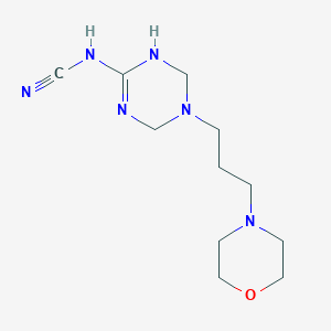 molecular formula C11H20N6O B4461842 {5-[3-(4-morpholinyl)propyl]-1,4,5,6-tetrahydro-1,3,5-triazin-2-yl}cyanamide 