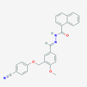 N'-{3-[(4-cyanophenoxy)methyl]-4-methoxybenzylidene}-1-naphthohydrazide